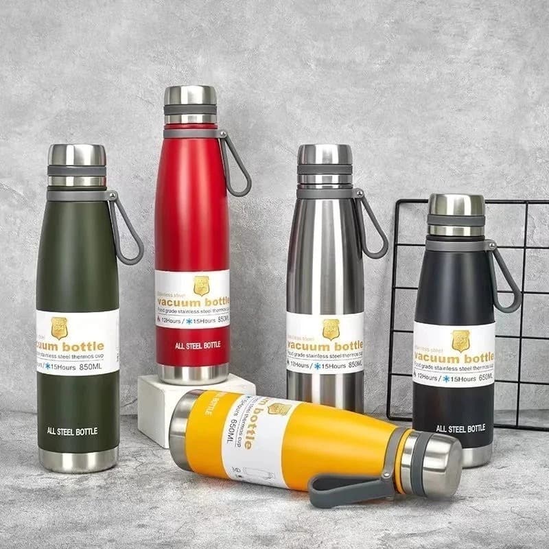 Garrafa Squeeze Térmica Aço Inox Academia Crossfit Caminhada Treino Mantém a Temperatura 800ML