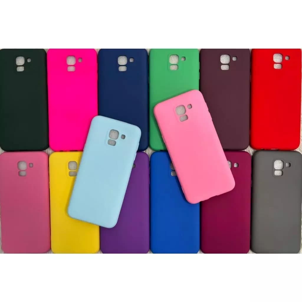 Capa Case Capinha Silicone Colorida Resistente Interior Aveludado e Transparente Samsung J6/J6 2018