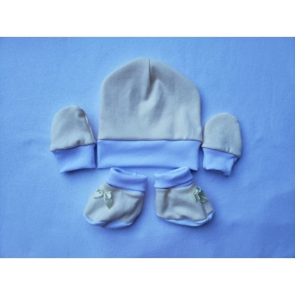 Memelbaby Conjunto Touca, luva e sapatinho Amarelo