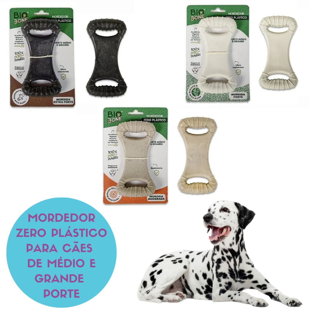 Brinquedo Mordedor para cachorro Biobone Ossão Grande Resistente Zero Plástico