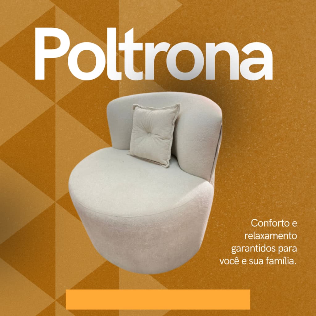 Poltrona Confortável Orgânica de Luxo Suede dhouse