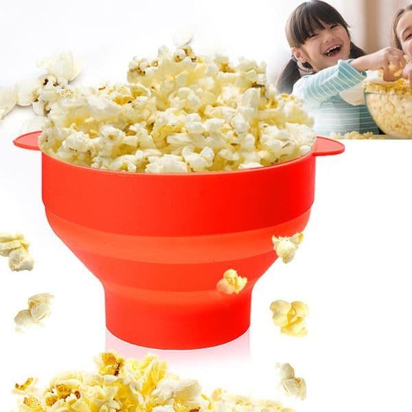 Balde Pipoca Pipoqueira Silicone Para Micro-ondas pipoca filme retratil dobravel pouco oleo