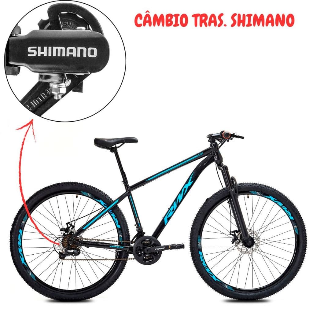 Bicicleta RWX Aço Novo RX-2 Aro 29 Tras. Shimano 24v Tam. 17 Freio a Disco