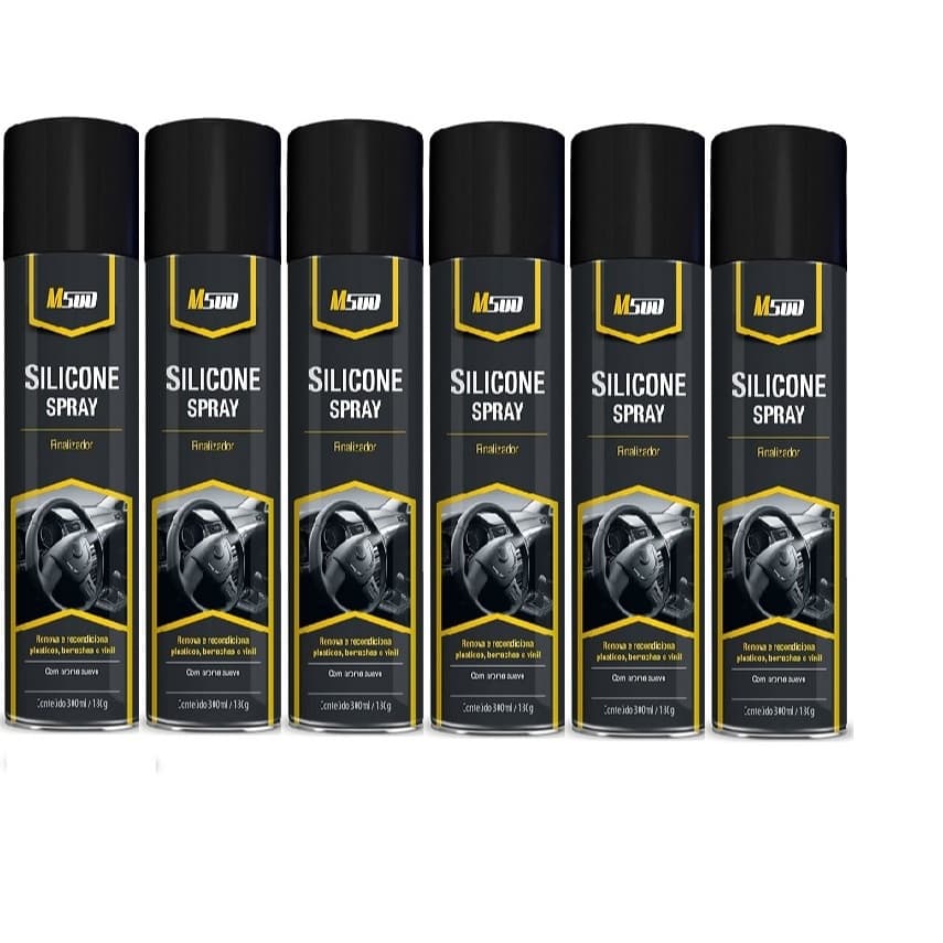 Kit c/6 uni Silicone Finalizador M500 Spray Lavanda 300ml