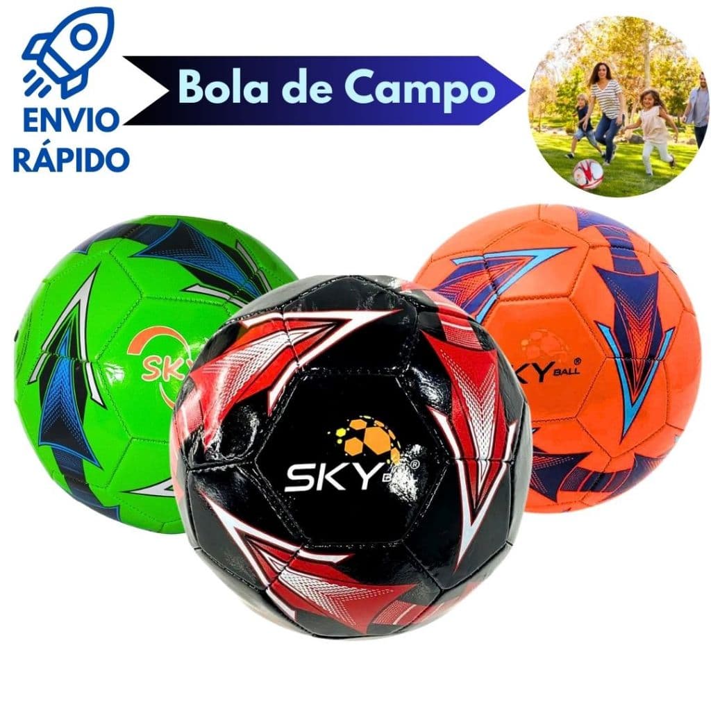 Bola De Futebol Para Campo Tamanho 5 PVC Cores Sortidas