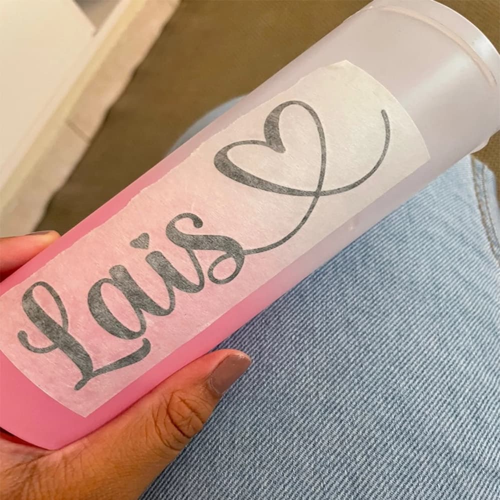 Adesivo Nome Garrafa Squeeze Personalizada A prova dagua