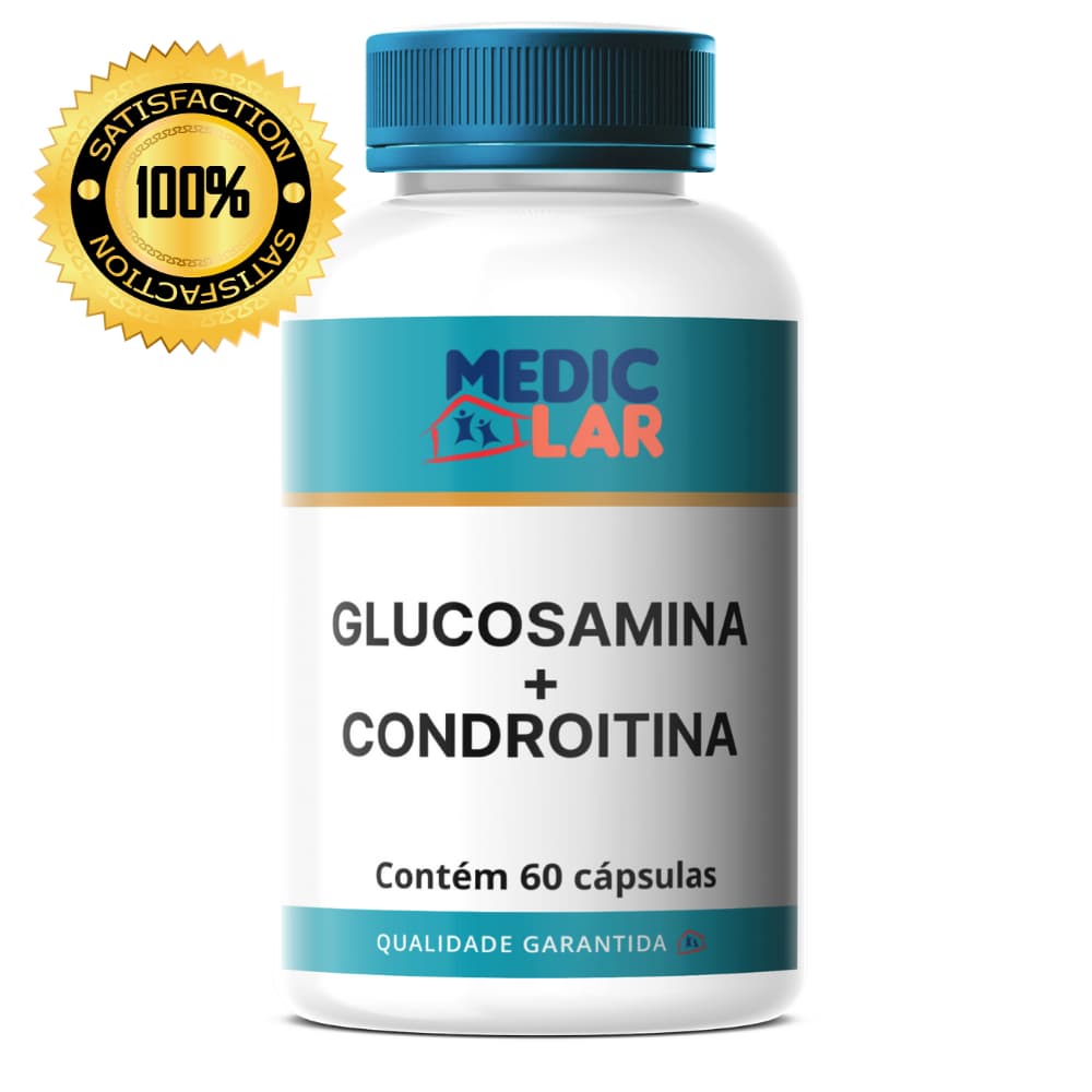 Glucosamina 500mg + Condroitina 400mg - 60 ou 120 Cápsulas