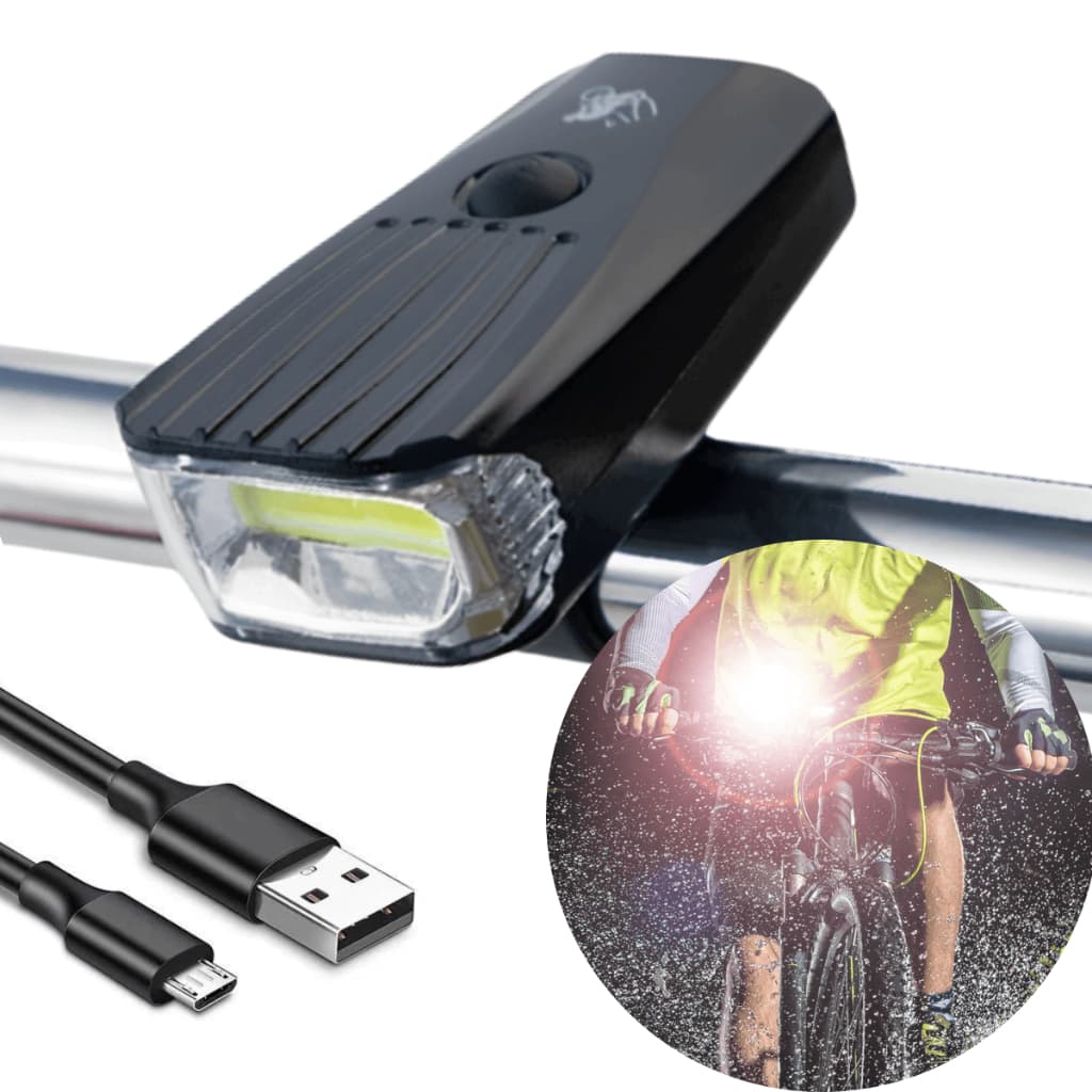 Lanterna Farol Bike 800 Lumens T6 COBLED USB Recarregavel PLACA LED