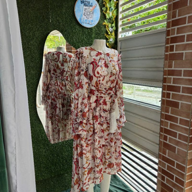 Vestido de festa madrinha / formatura longo Estampado