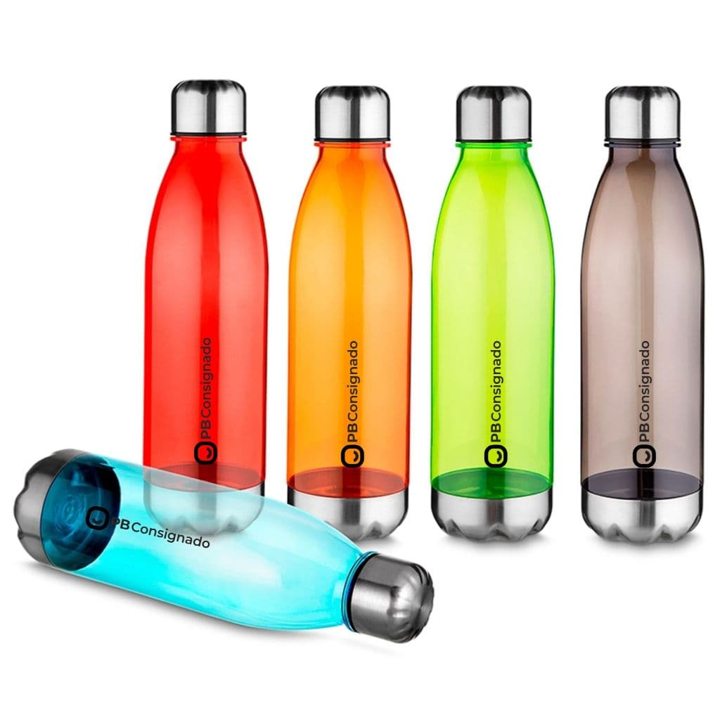 10 Garrafa Plástica Colorida 680ml - Personalizada (tampa Rosqueavel)