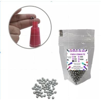 Esfera De Aço Inox Para Misturar Esmalte