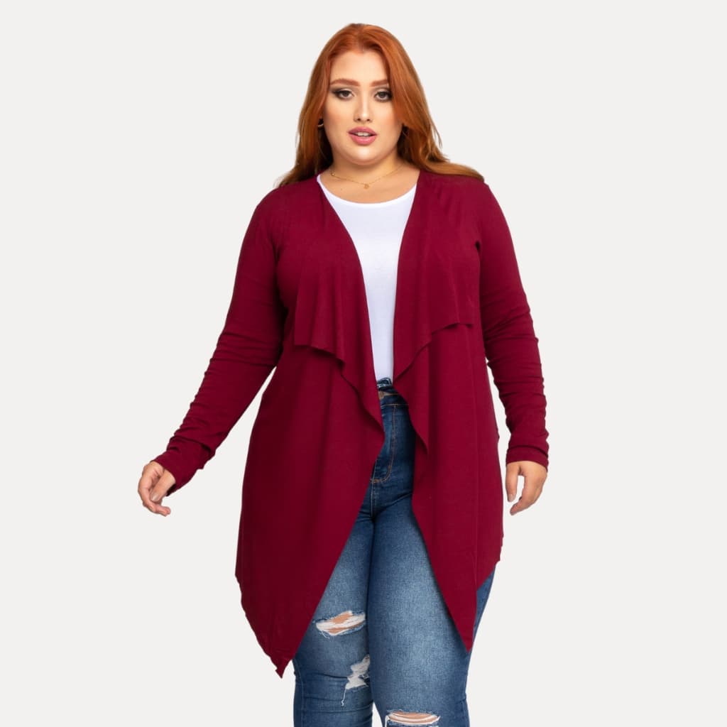 Cardigan Plus size blusa feminina de inverno kimono feminino