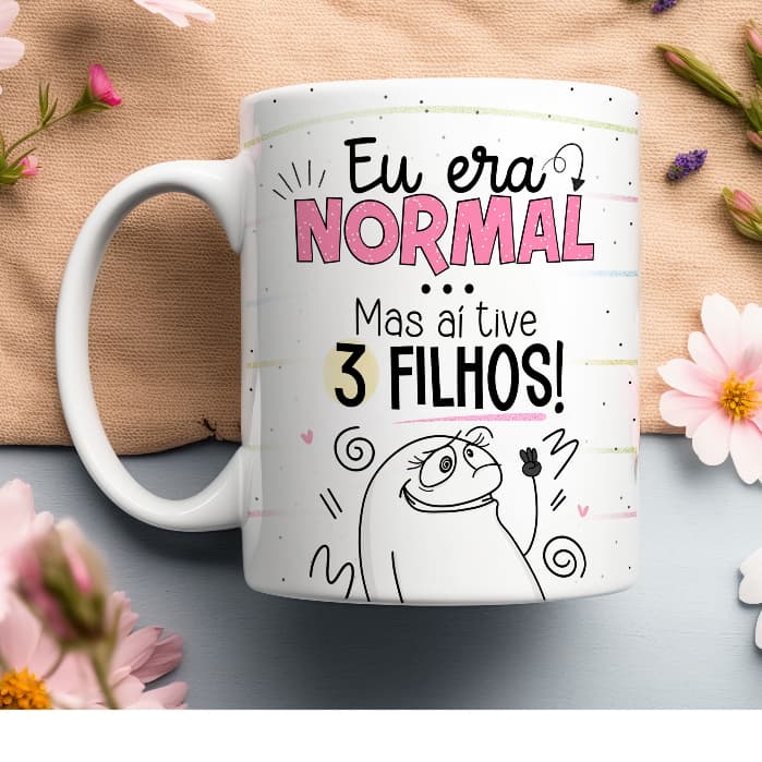 Caneca de Porcelana Flork Dia das Mães Vários Modelos