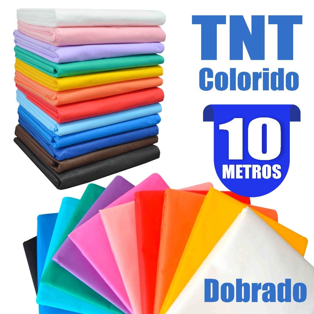 TNT Liso Colorido com 10 metros - 1,40m largura 40gm Excelente Qualidade DOBRADO Decoração Halloween