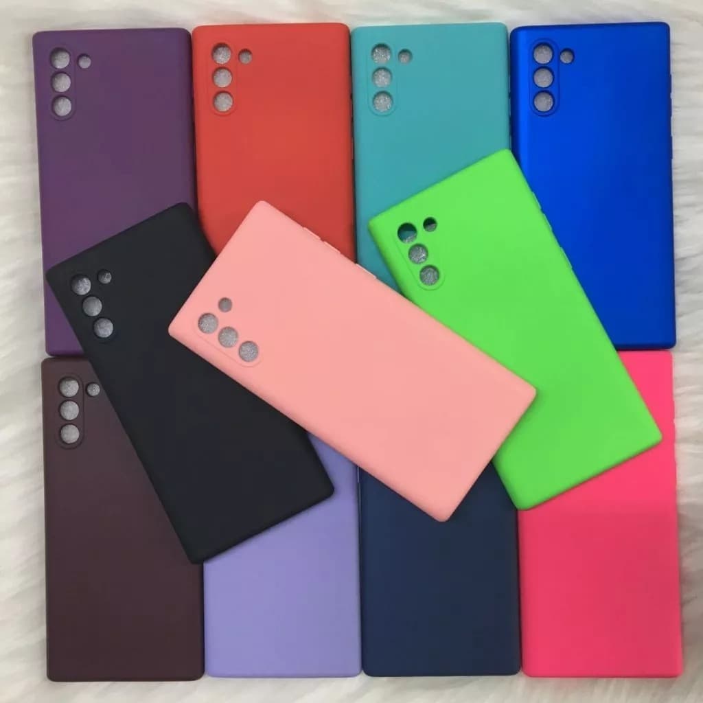 Capa Case Capinha Silicone Colorida Resistente Interior Aveludado Samsung Note 10