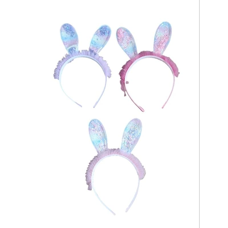Tiara Infantil Com Orelha de Coelho Com Glitter