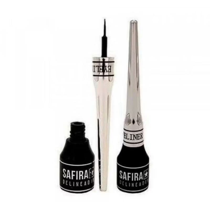 Delineador preto maquiagem Safira basic - PONTA FINÍSSIMA e MALEÁVEL