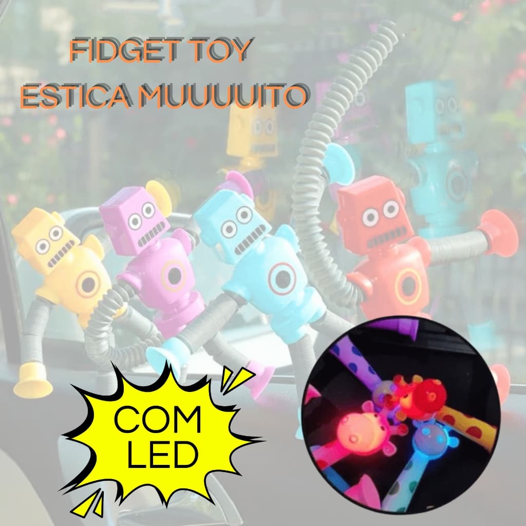 Super Novidade Fidget Toy Pop Tube Brinquedo Que Estica Flexivel Com Led Crianças Diversão