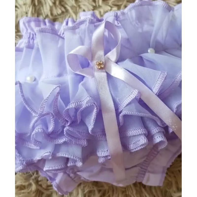 Kit 10 Calcinhas Bunda Rica Com Renda Babado Bebe Criança