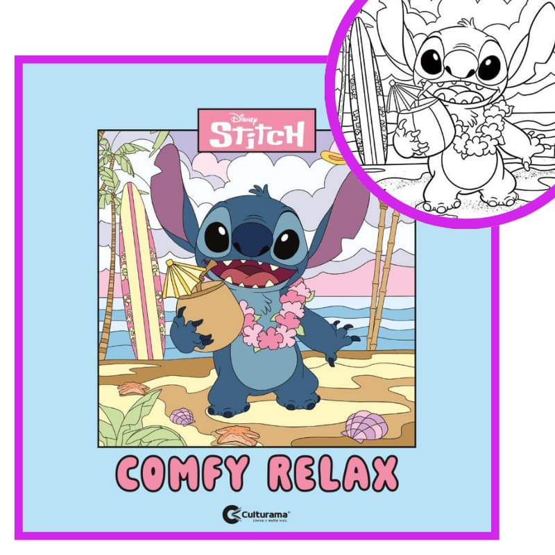 Livro Lillo Stitch Pintura Comfy Relax
