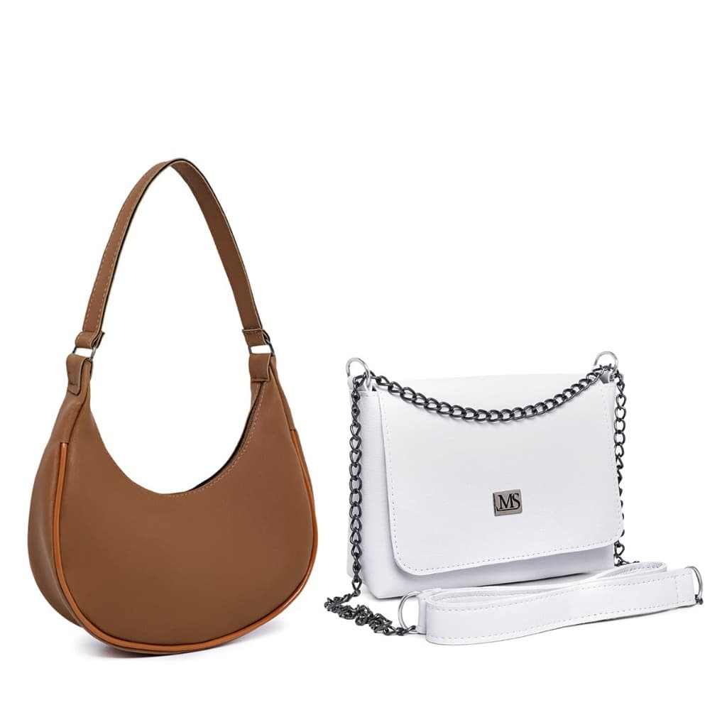 Kit Bolsa Lua + Bolsa Transversal Corrente Reforçada Varias Cores ENVIO IMEDIATO
