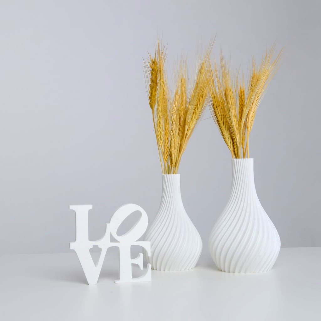 Kit 2 Vaso com Flor + Letreiro Love para Decoração da casa sala planta inclusa vasos decorativos de plástico