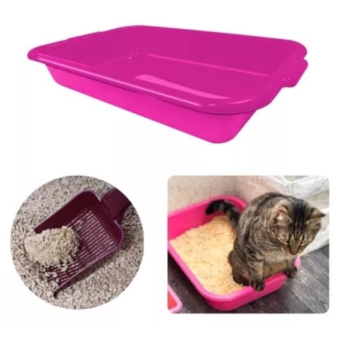 Caixa de Areia de Gatos Bandeja Higiênica Furacão Pet