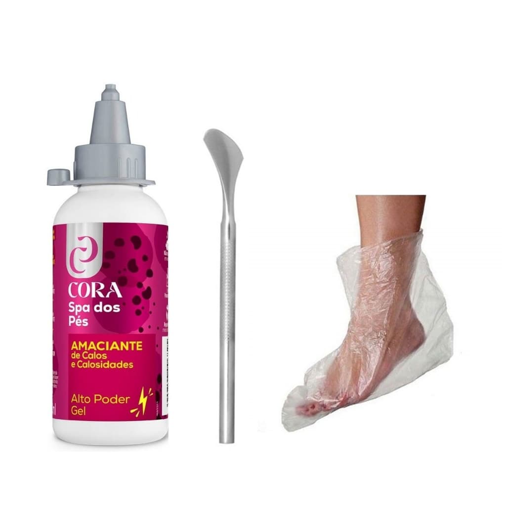 Amaciante Removedor Calos Calosidade Calox Gel + Espátula + 10 Botas Descartáveis