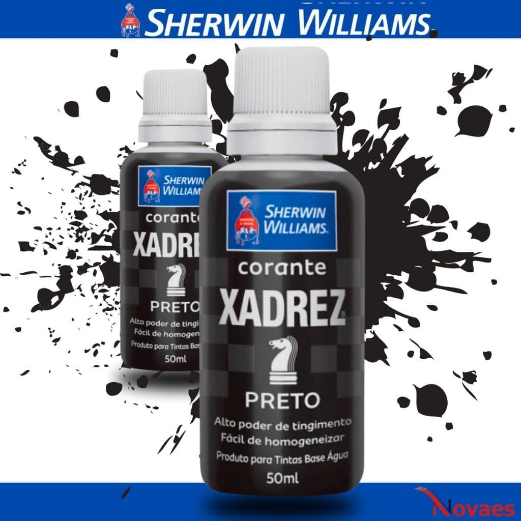 Kit 2 Corante Para Tintas Pigmento Cor Preto Parede Xadrez