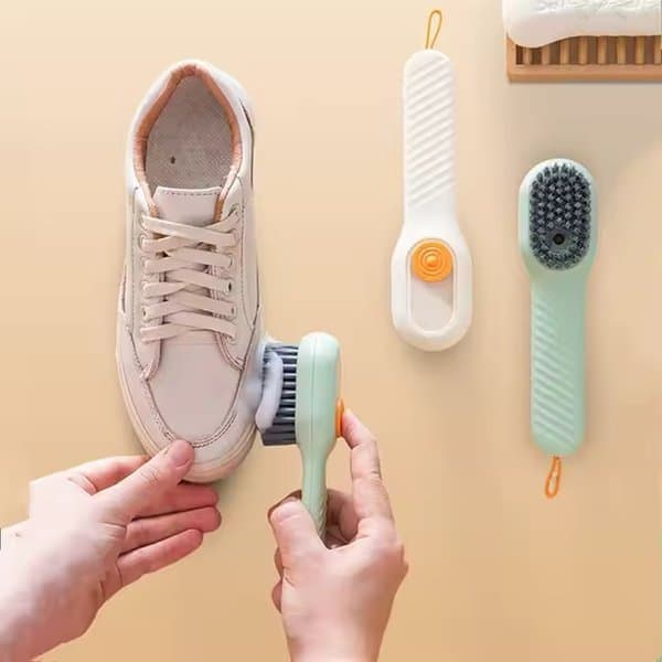 Escova para Limpar Sapato com Dispenser de Detergente