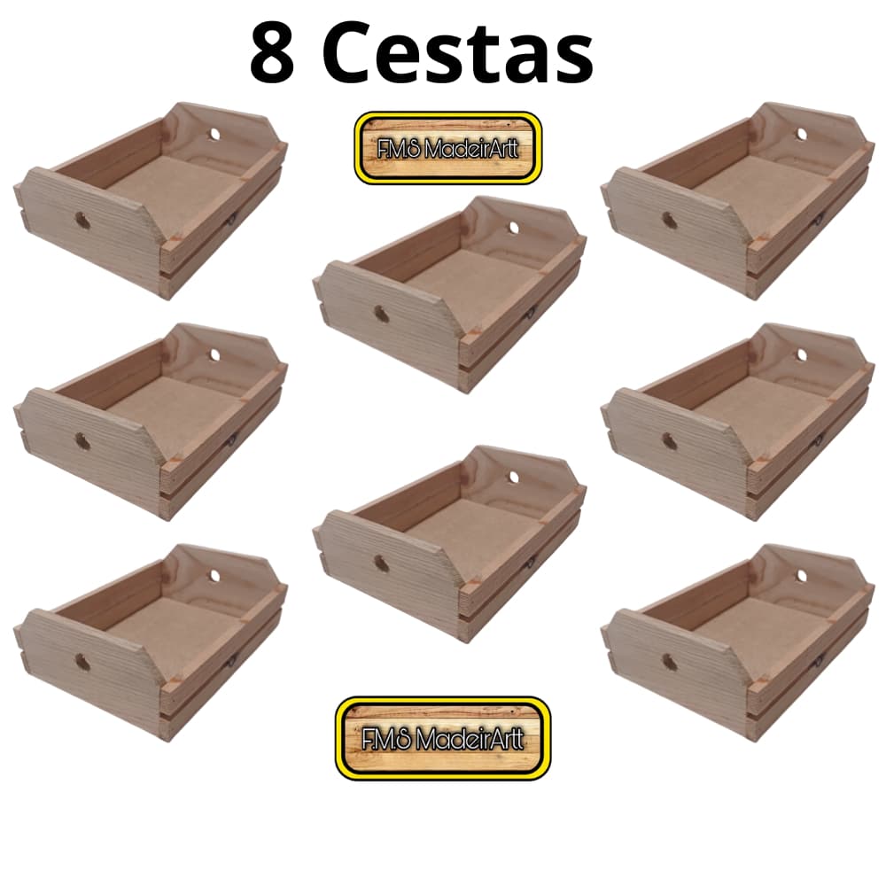 8 Cestas Caixotinho bandeja para o dia das mães fms_madeirartt