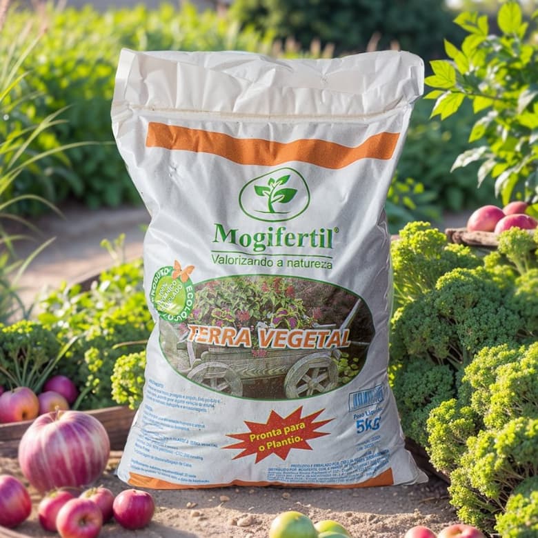 Terra Preta Orgânica Adubada Vegetal Substrato Natural Para Jardinagem Plantas Plantio