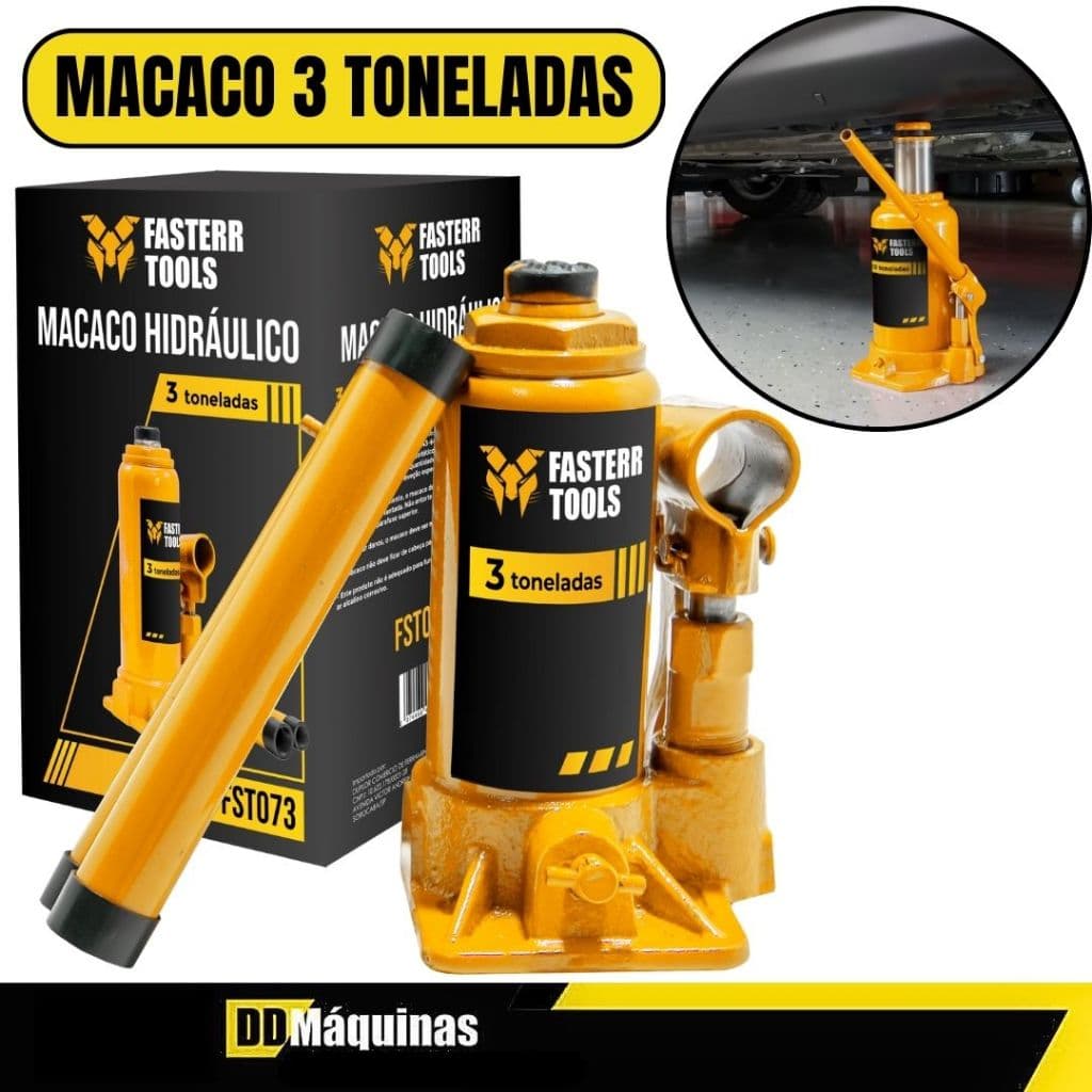 Macaco Hidráulico Garrafa 3 Toneladas - Fasterr