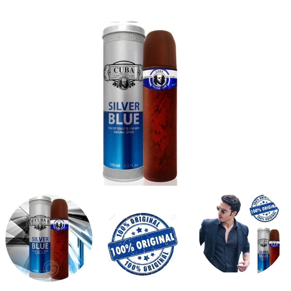 Perfume Cuba Silver Blue Eau de Toilette Masculino