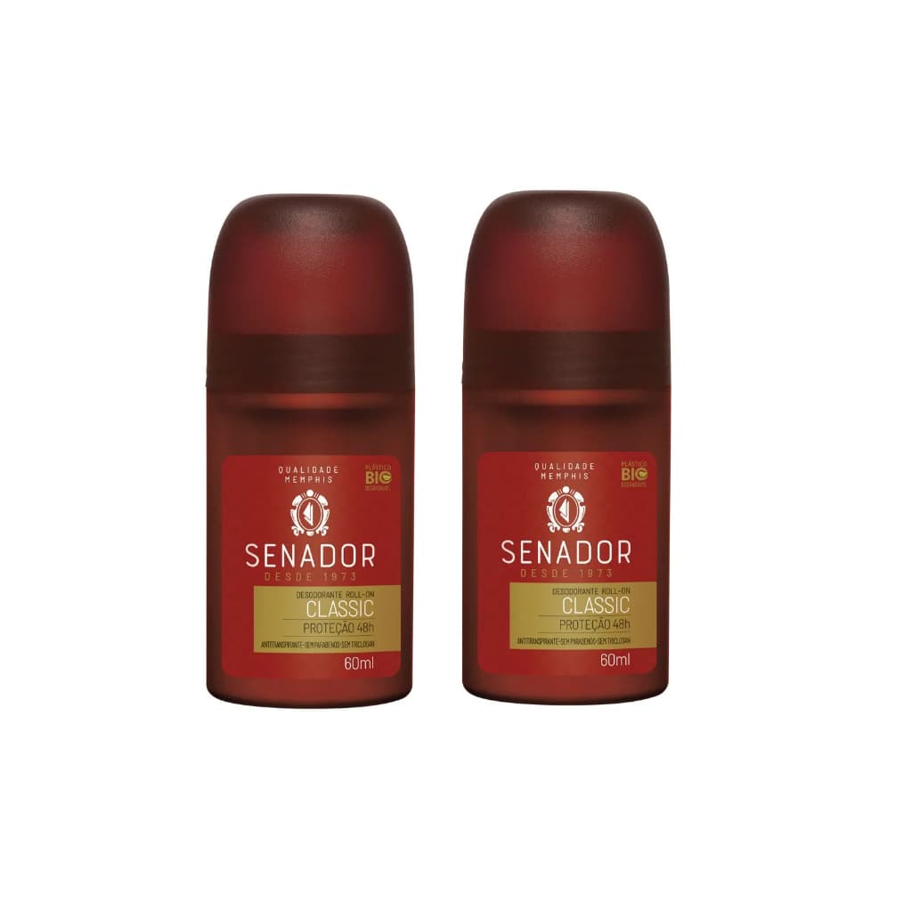 Kit 2 Antitranspirante Roll On Senador Classic Classic Desodorante