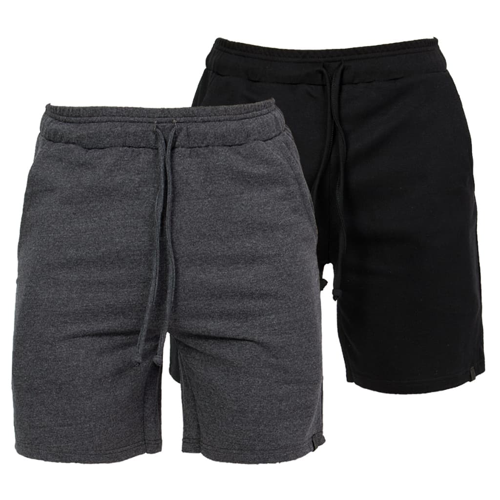 Kit 2 Bermuda de Moletom Masculina Com Amarração e Elástico Academia Treino/Casual