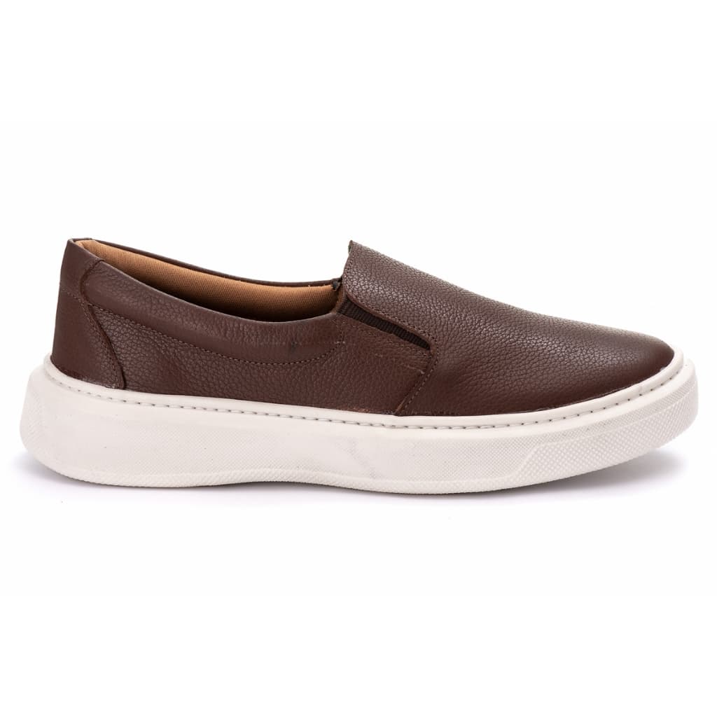 Sapatenis Slip On Iate Masculino Social Couro