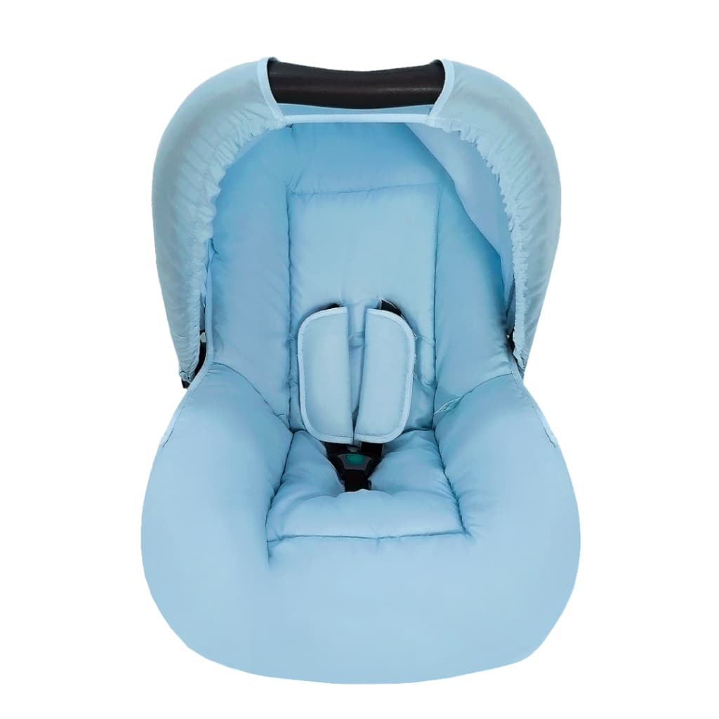 Kit 4 peças, Capa de Bebê Conforto com Protetores de Cinto e Capota Solar – Várias Cores