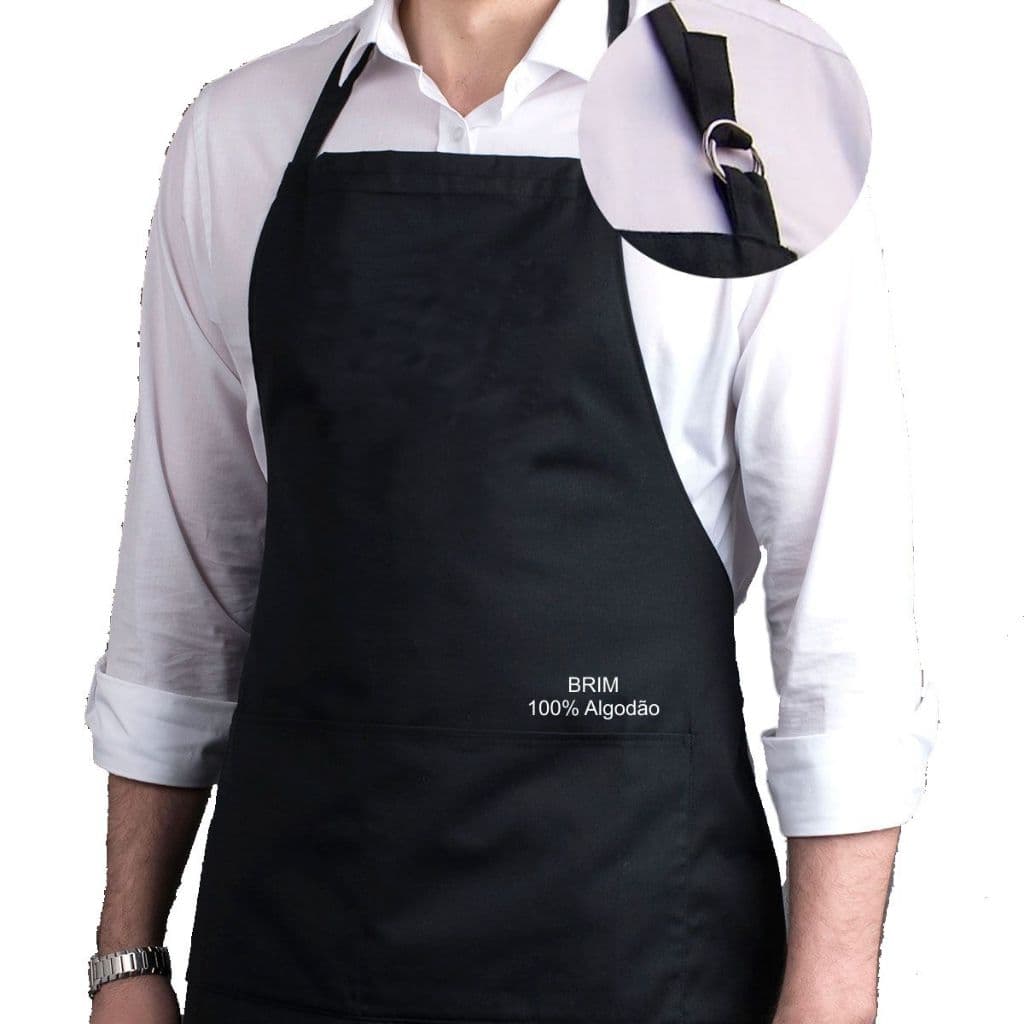 Kit 30 Aventais Brim Algodão Com Bolso Regulável Chef Cozinha Restaurante Cozinha Evento Churrasco