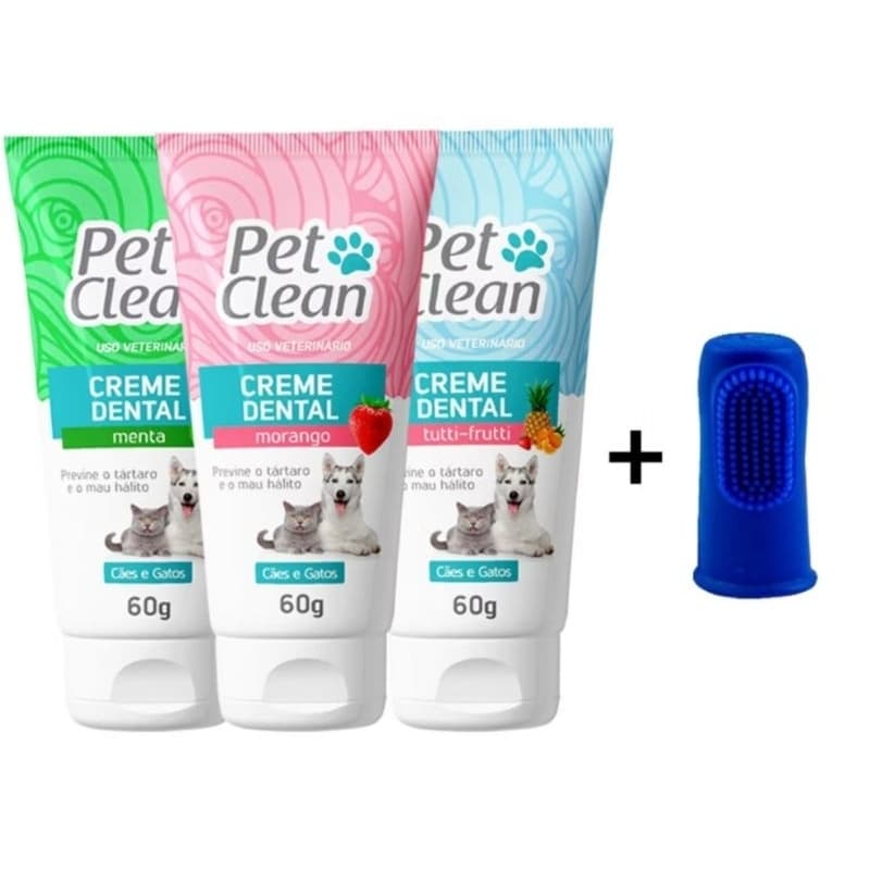 kit creme dental ÷ escova dedeira