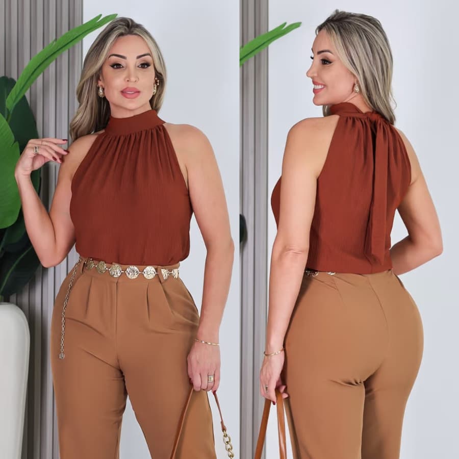 REGATA BLUSA GOLA ALTA DUNA FRANZIDO LANÇAMENTO
