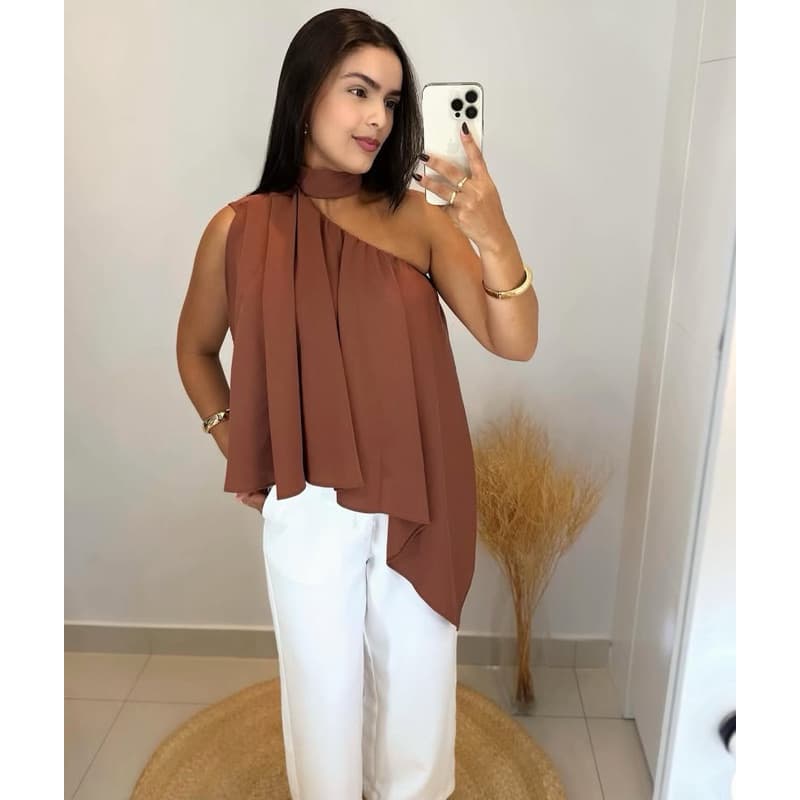 Blusa Bata Boho Feminina Chic Assimétrica Multiformes Tendência 2025