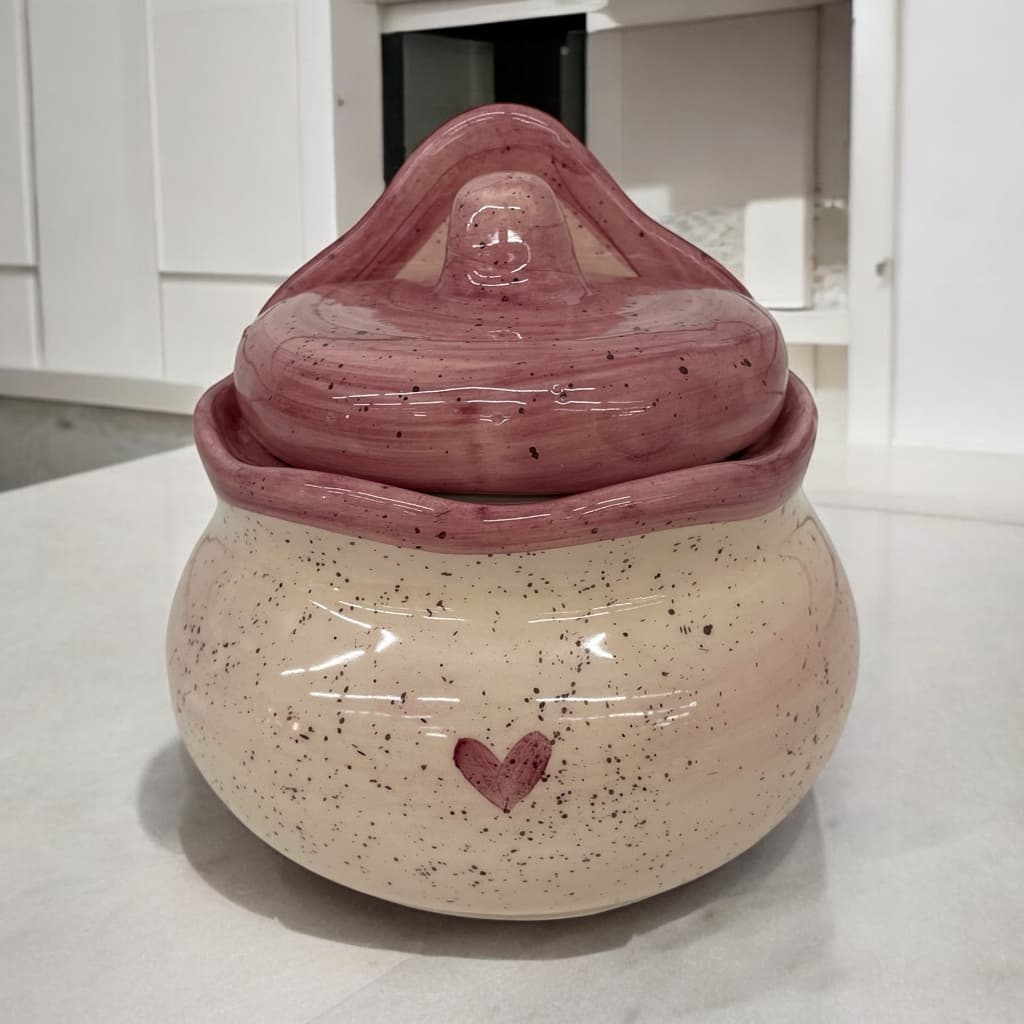 Saleiro de Parede Pintado á Mão de Cerâmica