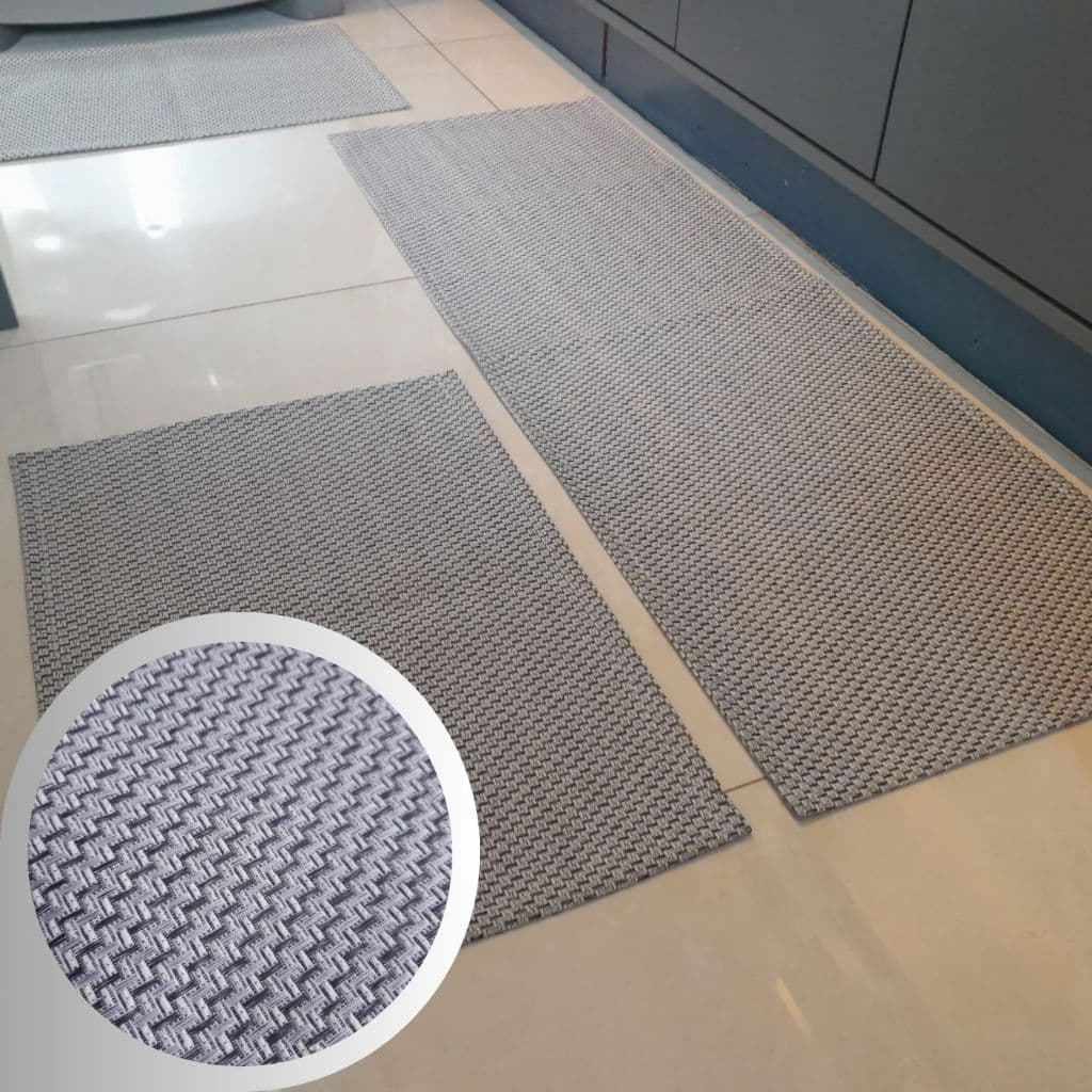 Kit De Tapetes Para Cozinha Antiderapante 72% Algodão 28% Poliéster Tecido Jacquard Premium Várias Estampas