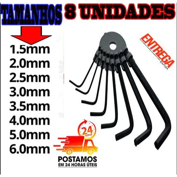 jogo de chaves allen com 8 peças
