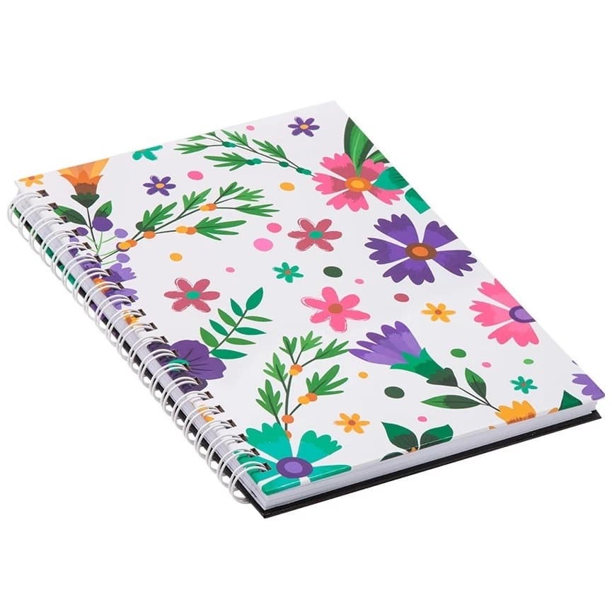 Caderno Botânica 13x19cm - BRW (Espiral, Cada Dura, Pautado, Linha Soul, 80 Folhas, Floral)