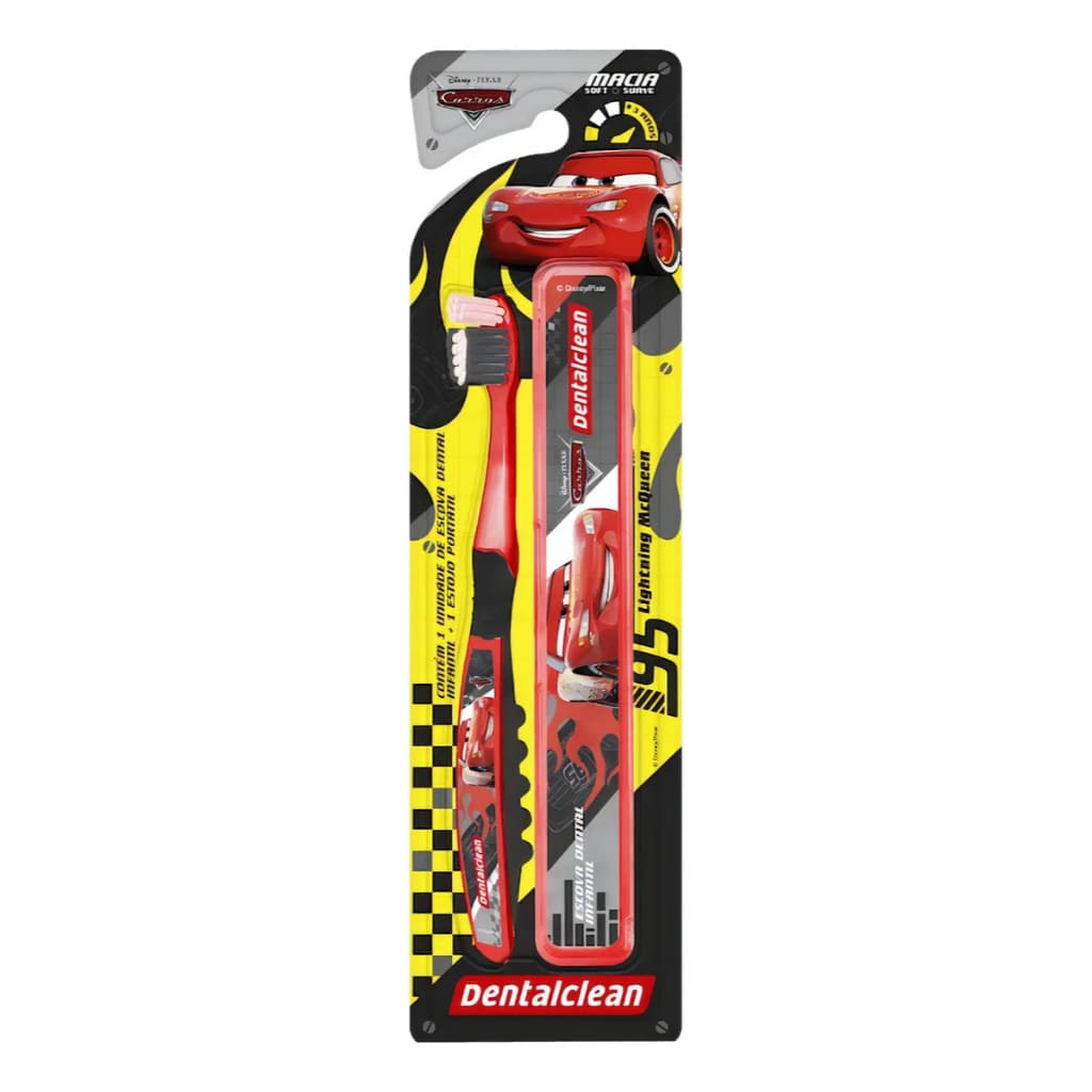 Escova De Dente Infantil Kids Carros - +3 Anos - Dentalclean Cor Vermelho