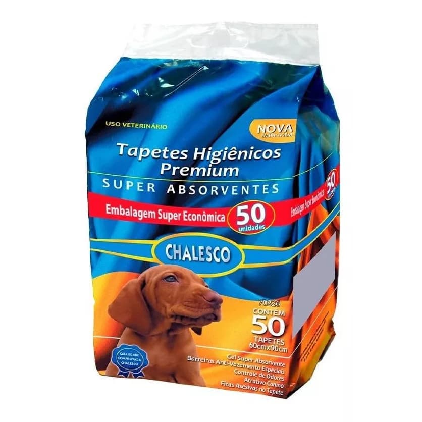 Tapete Chalesco Premium Para Cães c/ 50 Unidades