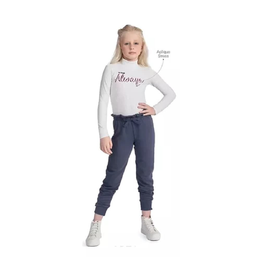 Blusa Manga Longa Gola Alta Inverno Ribana  Always Menina