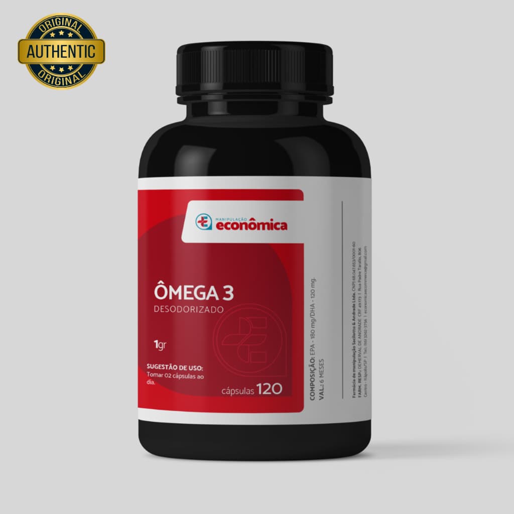 Ômega 3 1000mg Suplemento Alimentar  (Óleo De Peixe)   120 Cápsulas - Original com Nota Fiscal